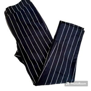 Girls WHITE FAWN black and white striped pant size 12